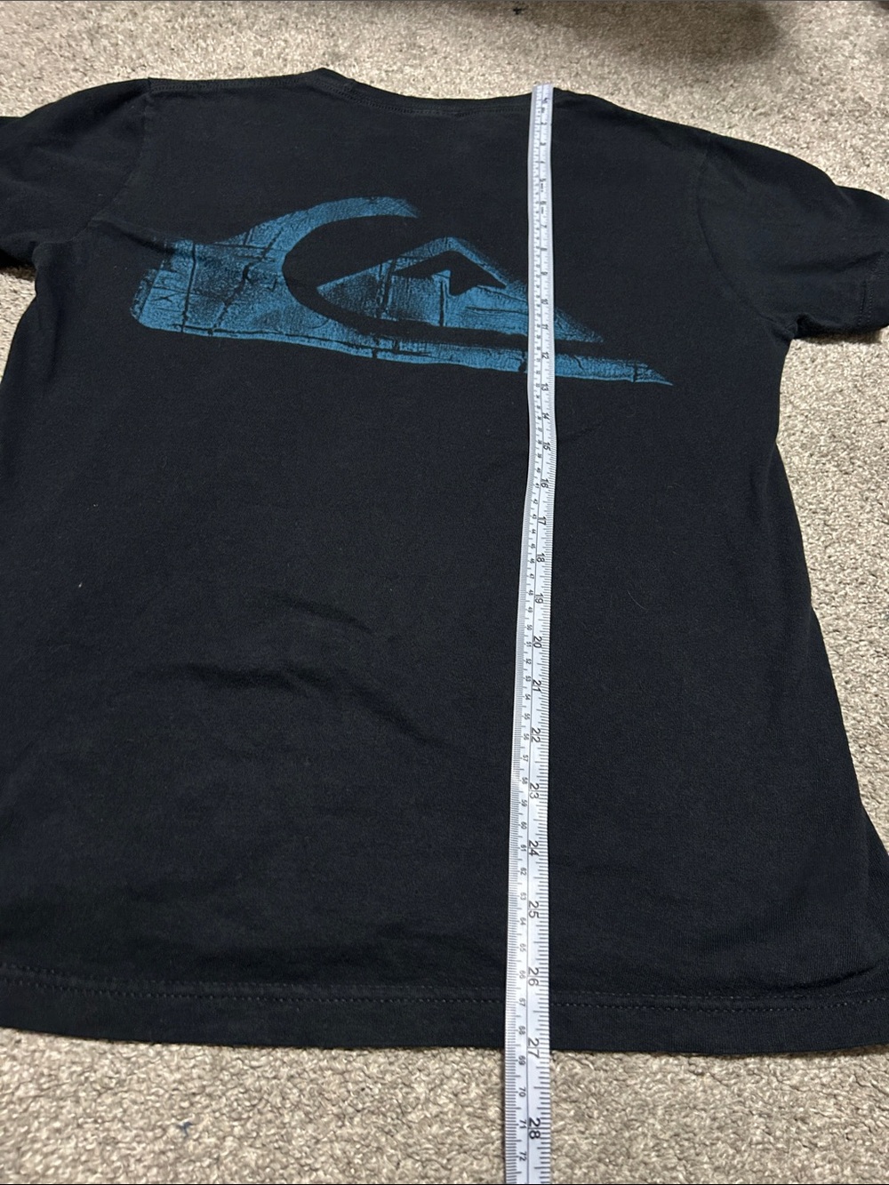 Y2K QuikSilver Black Blue Graphic Tee Shirt Small - Picture 6 of 7